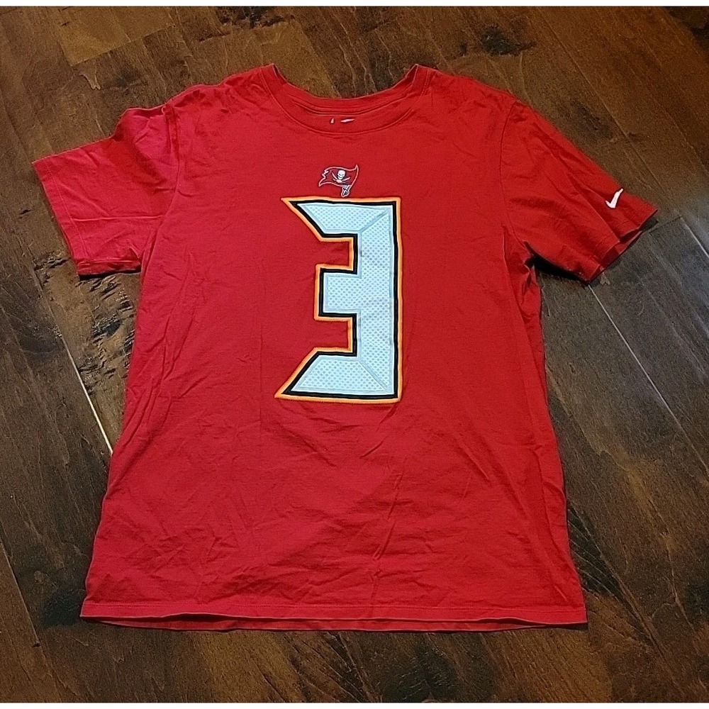 Nike Tampa Bay Buccaneers Winston #3 Shirt Men's M Red Short Sleeve Crew Neck